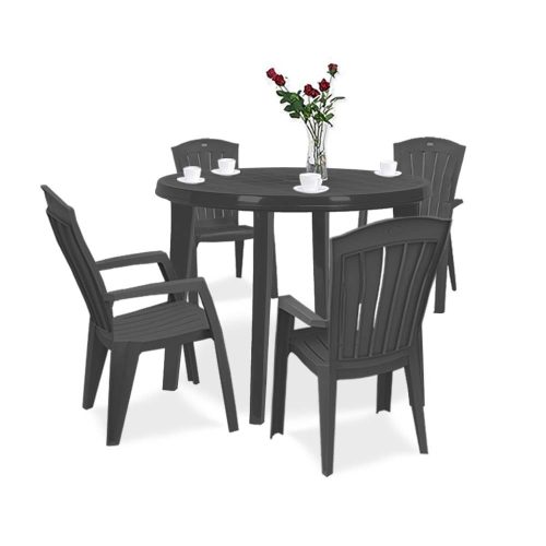 Set mobilier de gradina Lisorini 4-1 grafit