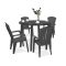 Set mobilier de gradina Lisorini 4-1 grafit