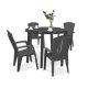 Set mobilier de gradina Lisorini 4-1 grafit