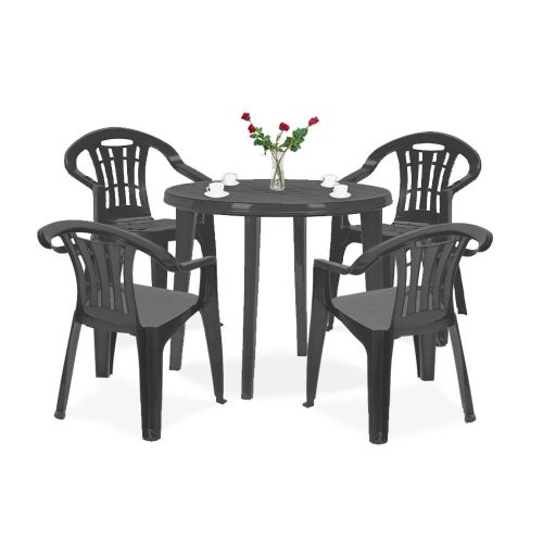 Set mobilier de gradina Malisa 4-1, grafit