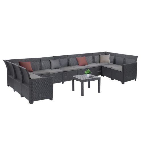 Canapea de colt Claire XI cu 11 locuri si masa Orlando