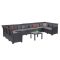 Canapea de colt Claire XI cu 11 locuri si masa Orlando
