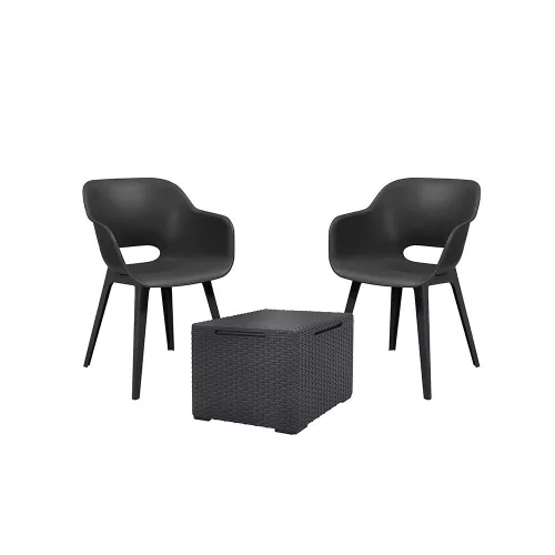 Set mobilier de gradina Akola Balcon cu masa Vigo grafit