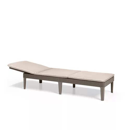 sezlong de gradina Jaipur cu perna cappuccino