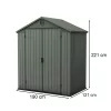 Casuta de gradina din plastic Darwin 6x4, verde