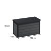 Cutie de gradina din plastic Cortina 757L gri