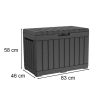 Cutie de depozitare pentru gradina din plastic Kentwood 190L antracit