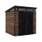 Casuta de gradina din plastic Signature PENT 7X7, lemn de nuc