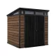 Casuta de gradina din plastic Signature PENT 7X7, lemn de nuc