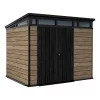 Casuta de gradina Signature PENT 9X7 din plastic, lemn de frasin