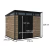 Casuta de gradina Signature PENT 9X7 din plastic, lemn de frasin