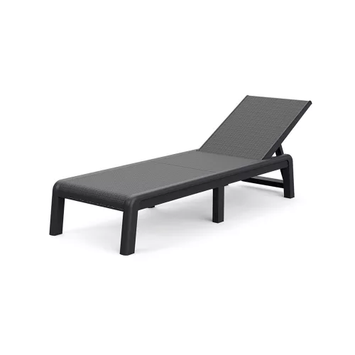 sezlong Mallorca din plastic, grafit