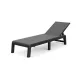 sezlong Mallorca din plastic, grafit