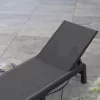 sezlong Mallorca din plastic, grafit