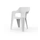 Scaun de gradina din plastic Bilboa Iowback cu cotiere, alb