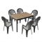 Set mobilier de grădină Lagos 6 în 1, frasin-grafit