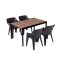 Set mobilier de grădină Ravello 4 în 1, nuc-negru
