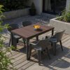 Set mobilier de grădină Ravello 4 în 1, nuc-negru