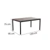 Masa de gradina Porto 160 din plastic, nuc