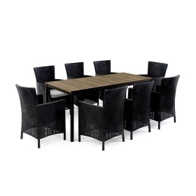   Set de mobilier de grădină Nadia Large 8 în 1, frasin-grafit