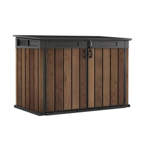 Cutie de depozitare pentru gradina din plastic Signature, 2020 L, nuc