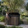 Cutie de depozitare pentru gradina din plastic Signature, 2020 L, nuc