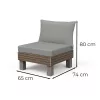 Canapea de gradina Elements Signature cu 1 loc, nuc