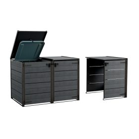 Cos de gunoi ascuns pentru exterior - element suplimentar 240 L gri