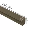 Bandă de capăt cu efect de stejar măsliniu 260x2,5x1,8 cm