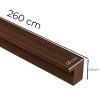 Bandă de capăt cu efect de nuc 260x2,5x1,8 cm