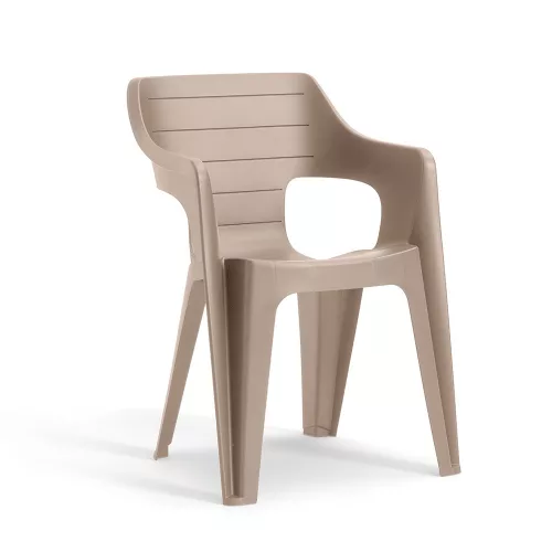 Scaun de grădină din plastic Bilbao iowback cu brațe