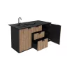 Bucătărie de exterior compactă Deco cu chiuvetă și robinet