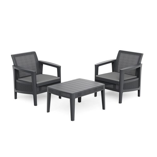 Atlas linea set balcon din plastic cu pernă