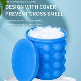   Iceish 2-in-1 aparat de făcut cuburi de gheață și răcitor de băuturi