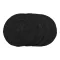 Covoras de masa Bombay, impletitura de iuta, gri inchis, rotund 38 cm 4 buc