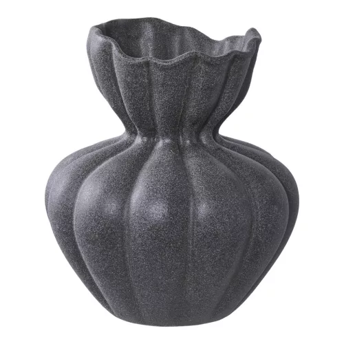 Vază, ceramică, negru ø17,2x19,4 cm