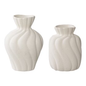 Vază, ceramică, alb, 2pcs