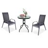 Set mobilier de gradina pentru balcon Lizi, negru
