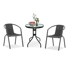 Set mobilier de gradina pentru balcon Marie, negru
