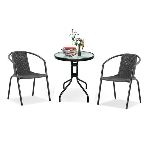 Set mobilier de gradina pentru balcon Marie, negru