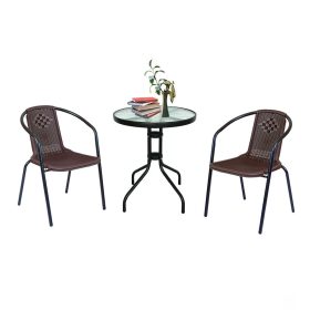 Set mobilier de gradina pentru balcon Marie, maro
