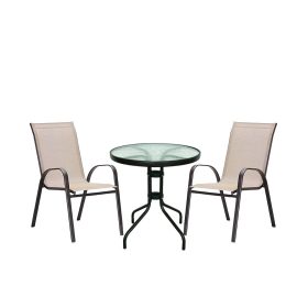 Set mobilier de gradina Largo pentru balcon, bej
