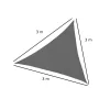 Sunflow solar naviga triunghi 3x3x3 m antracit
