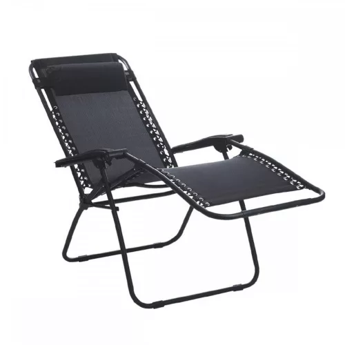 sezlong pliabil Deluxe din grafit