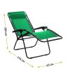 sezlong pliabil Deluxe verde cu perna