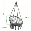 Fotoliu suspendat Brasil Hoop, negru