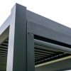 Pergola LUXE 4x4m antracit cu iluminare LED
