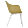 Scaun de gradina Ballena din plastic cu picioare metalice, verde masliniu
