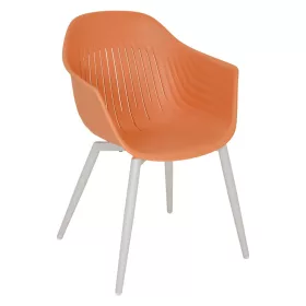 Scaun de gradina Ballena din plastic cu picioare metalice, portocaliu