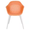 Scaun de gradina Ballena din plastic cu picioare metalice, portocaliu